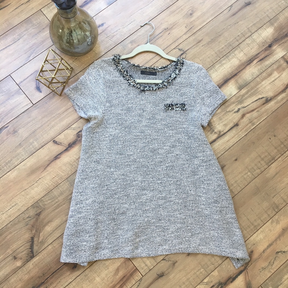 THML Tweed Fringe Top